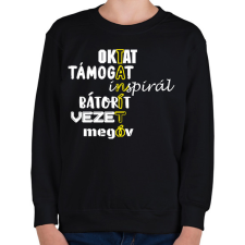 PRINTFASHION TANÍTÓ - Gyerek pulóver - Fekete gyerek pulóver, kardigán