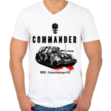 PRINTFASHION tank2 - Férfi V-nyakú póló - Fehér