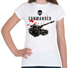 PRINTFASHION Tank Commander - Női póló - Fehér női póló