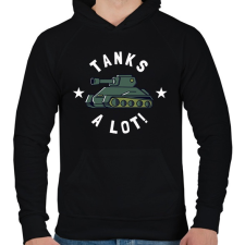 PRINTFASHION Tanks a lot! - Férfi kapucnis pulóver - Fekete férfi pulóver, kardigán