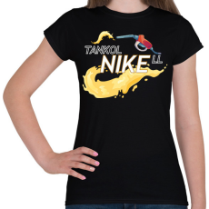 PRINTFASHION TanokolNIKEll - Női póló - Fekete