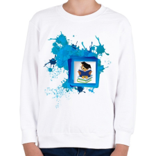 PRINTFASHION tanuló bagoly - Gyerek pulóver - Fehér gyerek pulóver, kardigán