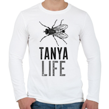 PRINTFASHION TANYA LIFE - Férfi hosszú ujjú póló - Fehér férfi póló