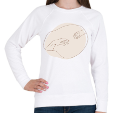 PRINTFASHION Tapancs érintés - Női pulóver - Fehér női pulóver, kardigán