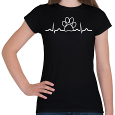 PRINTFASHION Tappancs ekg - Női póló - Fekete