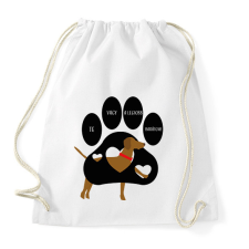 PRINTFASHION Tappancsos vizsla - Sportzsák, Tornazsák - Fehér tornazsák