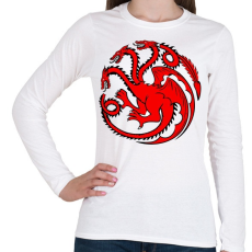 PRINTFASHION Targaryen címer - Női hosszú ujjú póló - Fehér
