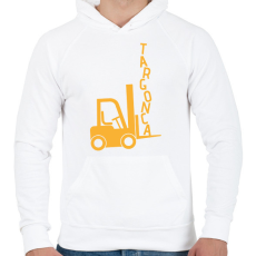 PRINTFASHION Targonca - Férfi kapucnis pulóver - Fehér