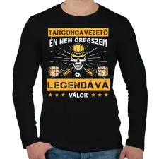 PRINTFASHION Targoncás legenda - Férfi hosszú ujjú póló - Fekete férfi póló