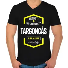 PRINTFASHION Targoncás prémium minőség - Férfi V-nyakú póló - Fekete férfi póló