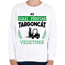 PRINTFASHION Targoncát vezetnek - Gyerek pulóver - Fehér gyerek pulóver, kardigán