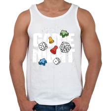 PRINTFASHION Társasjáték est - Férfi atléta - Fehér atléta, trikó