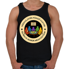 PRINTFASHION Társasjáték-függő - Férfi atléta - Fekete