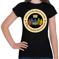 PRINTFASHION Társasjáték-függő - Női póló - Fekete női póló