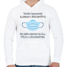PRINTFASHION tartós kapcsolat - Férfi kapucnis pulóver - Fehér