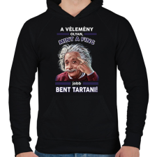 PRINTFASHION Tartsd magadban! - Férfi kapucnis pulóver - Fekete férfi pulóver, kardigán