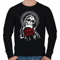 PRINTFASHION Tattoo Addict - Férfi pulóver - Fekete