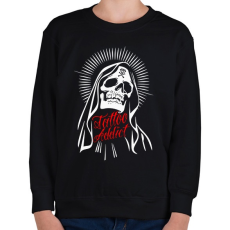 PRINTFASHION Tattoo Addict - Gyerek pulóver - Fekete