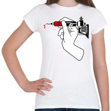 PRINTFASHION Tattoo Gun - Női póló - Fehér női póló