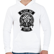 PRINTFASHION Tattoo Ink - Férfi kapucnis pulóver - Fehér