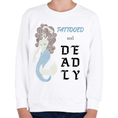 PRINTFASHION Tattooed and deadly - Gyerek pulóver - Fehér