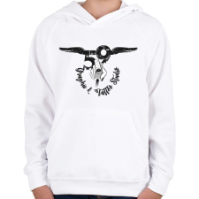 PRINTFASHION tattoologo - Gyerek kapucnis pulóver - Fehér gyerek pulóver, kardigán