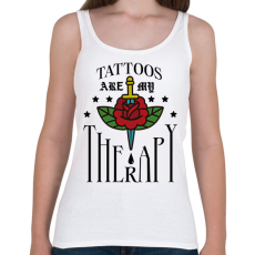 PRINTFASHION Tattoos are my therapy - Női atléta - Fehér