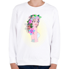 PRINTFASHION Tavaszhercegnő - Gyerek pulóver - Fehér