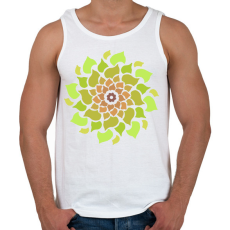 PRINTFASHION Tavaszi mandala - Férfi atléta - Fehér