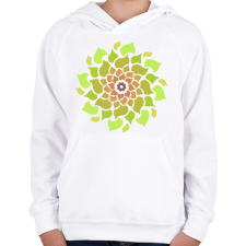 PRINTFASHION Tavaszi mandala - Gyerek kapucnis pulóver - Fehér gyerek pulóver, kardigán