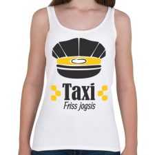 PRINTFASHION Taxi - Friss jogsis - Női atléta - Fehér női trikó