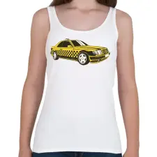 PRINTFASHION Taxi - Női atléta - Fehér női trikó