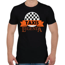 PRINTFASHION Taxis legenda - Férfi póló - Fekete férfi póló