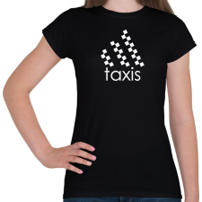 PRINTFASHION Taxis - Logóparódia - Női póló - Fekete női póló