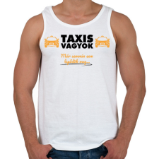 PRINTFASHION Taxis vagyok - Férfi atléta - Fehér atléta, trikó