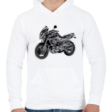 PRINTFASHION tdm - Férfi kapucnis pulóver - Fehér