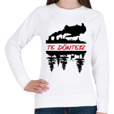 PRINTFASHION Te döntesz - Női pulóver - Fehér női pulóver, kardigán