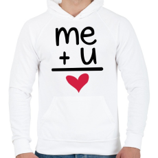 PRINTFASHION TE + ÉN - Férfi kapucnis pulóver - Fehér