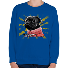 PRINTFASHION TE FINGTÁL 4 - Gyerek pulóver - Királykék