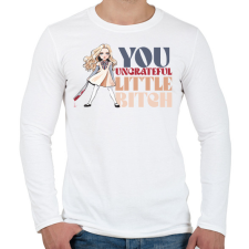 PRINTFASHION Te hálátlan kis... - Férfi hosszú ujjú póló - Fehér férfi pulóver, kardigán