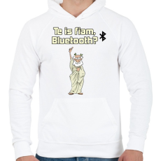 PRINTFASHION te is fiam... - Férfi kapucnis pulóver - Fehér