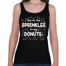 PRINTFASHION Te vagy a cukorka a fánkomhoz - Női atléta - Fekete női trikó