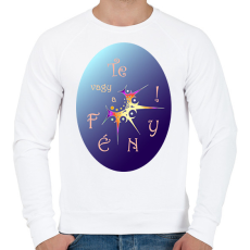 PRINTFASHION Te vagy a Fény! - Férfi pulóver - Fehér