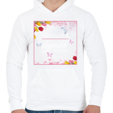 PRINTFASHION Te vagy a legjobb édesanya - Férfi kapucnis pulóver - Fehér férfi pulóver, kardigán