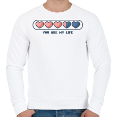 PRINTFASHION Te vagy az életem - Férfi pulóver - Fehér