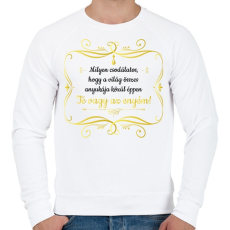 PRINTFASHION Te vagy az enyém - Fekete - Férfi pulóver - Fehér