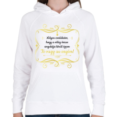 PRINTFASHION Te vagy az enyém - Fekete - Női kapucnis pulóver - Fehér