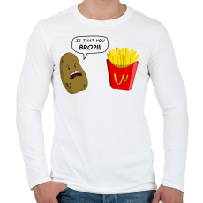 PRINTFASHION Te vagy az tesó!?! - Férfi hosszú ujjú póló - Fehér