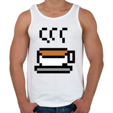 PRINTFASHION Tea logó pixelart - Férfi atléta - Fehér atléta, trikó