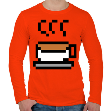 PRINTFASHION Tea logó pixelart - Férfi hosszú ujjú póló - Narancs férfi póló